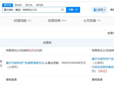 中國寶武入股重慶鋼鐵集團