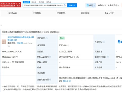 深圳新型儲能產(chǎn)業(yè)基金等成立智慧能源私募基金 出資額3億