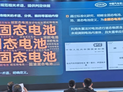 中汽研牽頭制定電池新國(guó)標(biāo)：半固態(tài)電池明確定義 固液混合電池走向規(guī)范