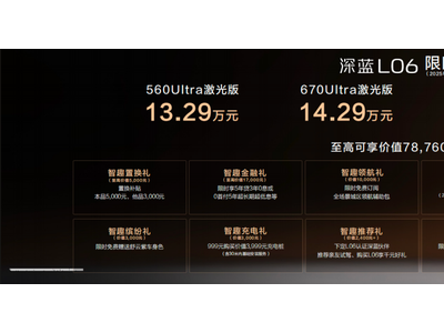 13.29萬(wàn)起售!深藍(lán)L06攜硬核科技登場(chǎng),重塑15萬(wàn)級(jí)純電轎跑新標(biāo)桿