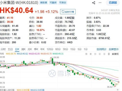 雷軍增持超1億港元股份,小米股價應聲上漲市場信心大增