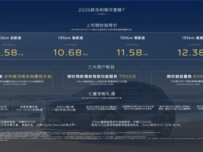 2026款吉利銀河星艦7EM-i煥新登場 五大維度進階重塑電混SUV新標桿