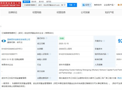 神工股份、國泰海通等在武漢成立創(chuàng)投基金  出資額2億