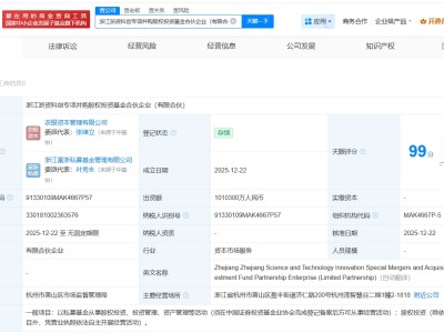 浙江浙資科創(chuàng)專項并購股權(quán)投資基金成立 出資額101.03億